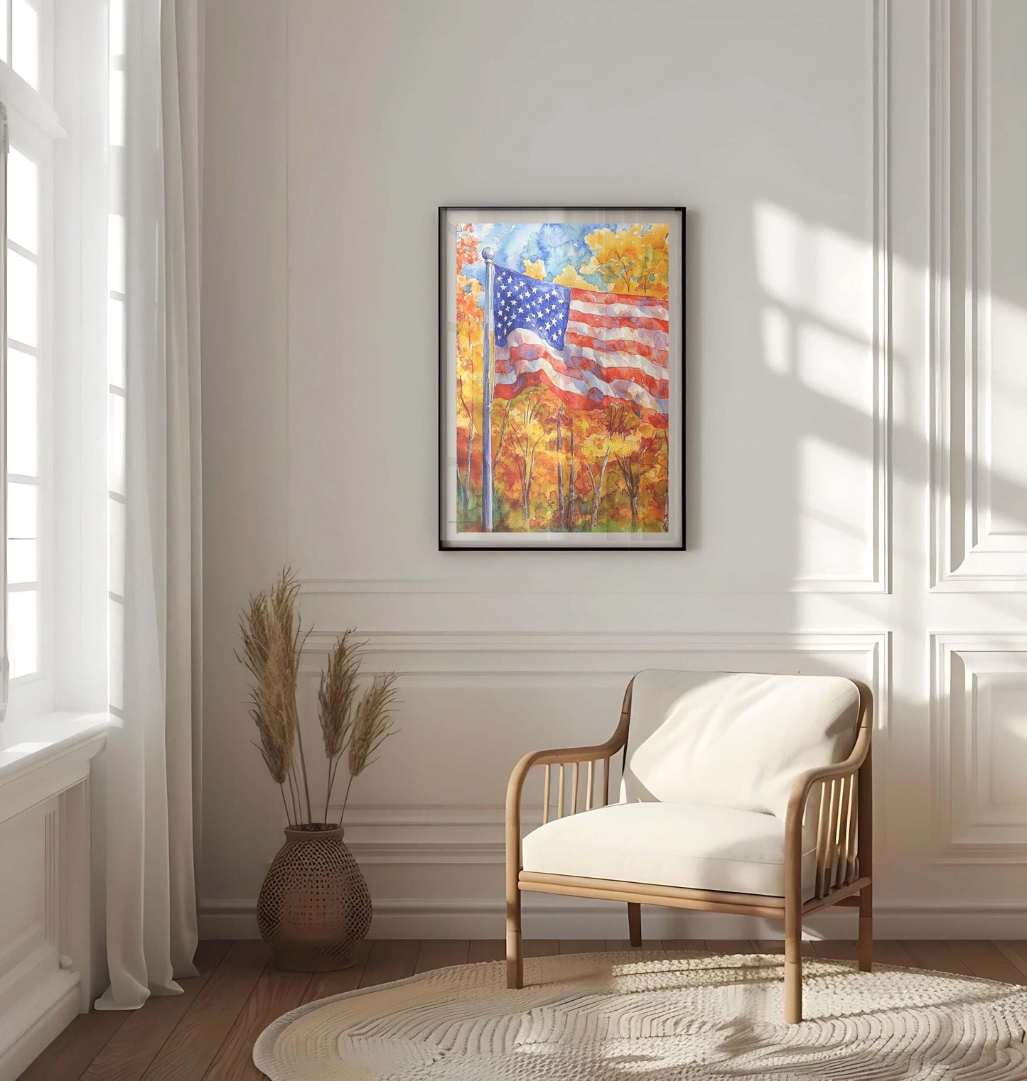 American Flag Artwork | USA Wall Art | Patriotic Home Decor | United States Poster | American Flag Print for Wall Decoration
