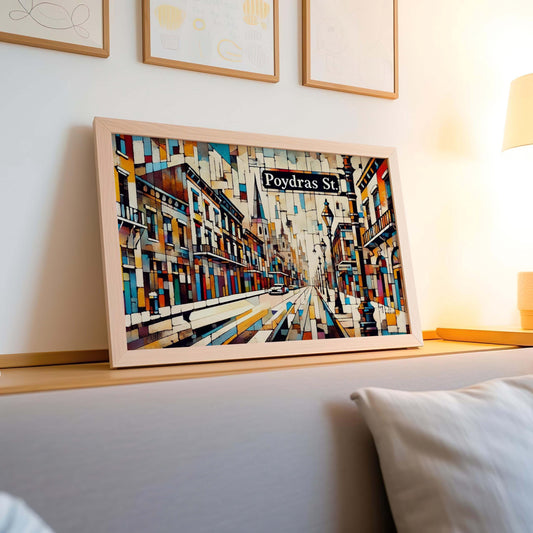 New Orleans Art Poydras Street Wall Art Print, Louisiana Travel Poster, Housewarming Gift, New Orleans Home Decor, Louisiana Gift Idea