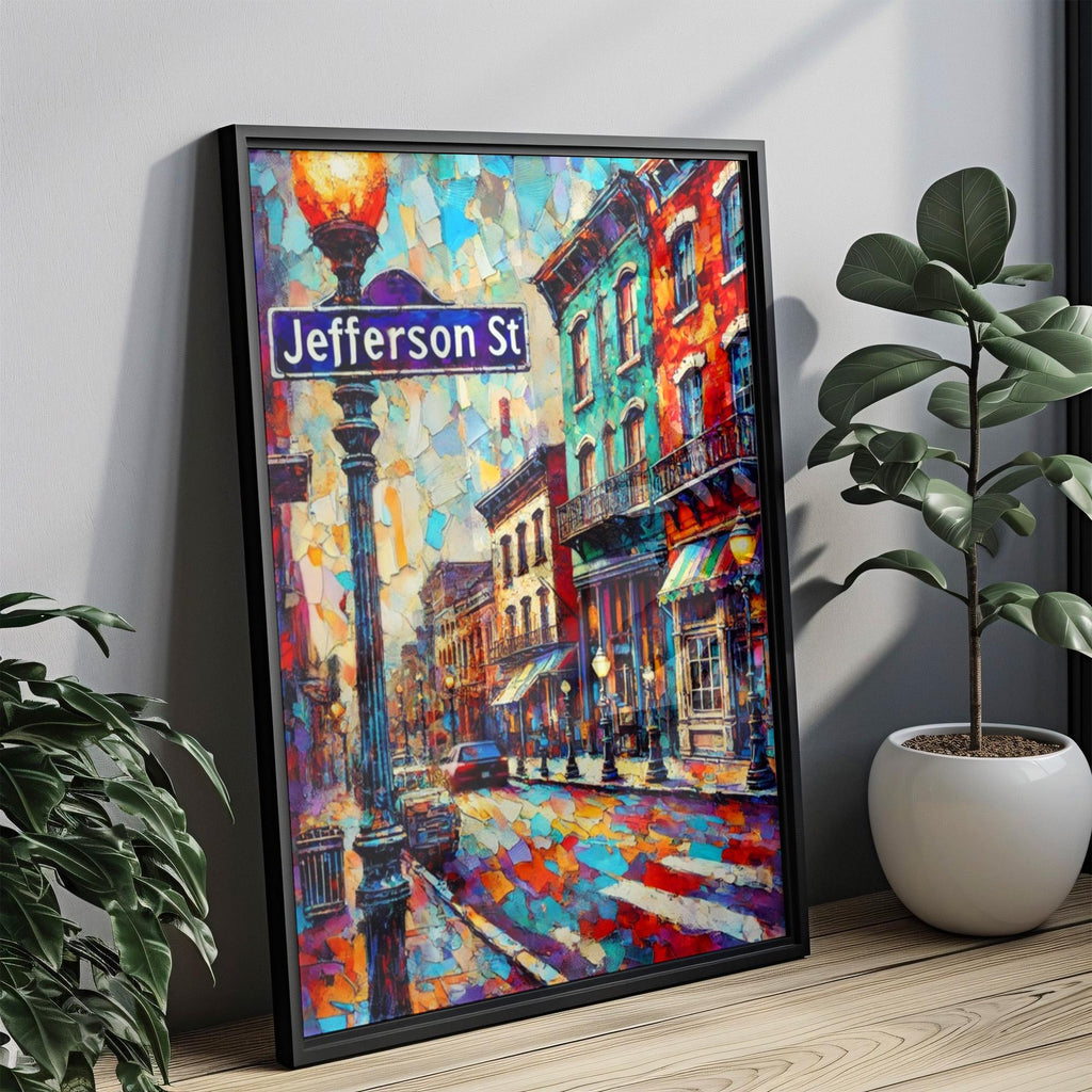 Jefferson St Wall Art Vintage - Nashville, Tennessee, USA