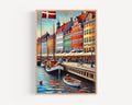 Nyhavn Print Coastal - Copenhagen, Denmark
