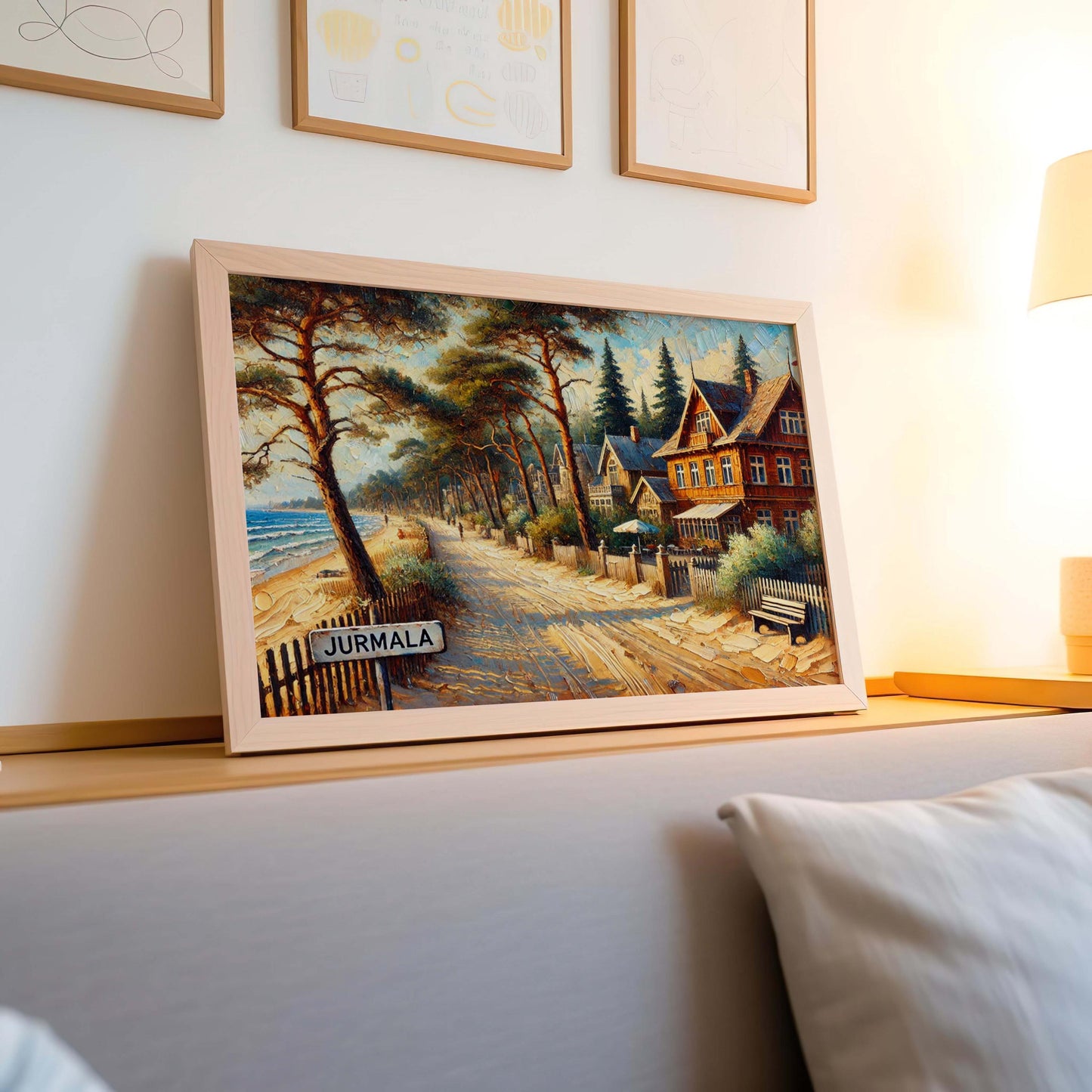 Jurmala Latvia Seaside Art Print: Baltic Coastal Handmade Decor
