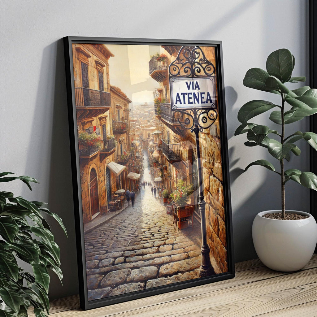 Via Atenea Print Vintage - Sicily, Italy
