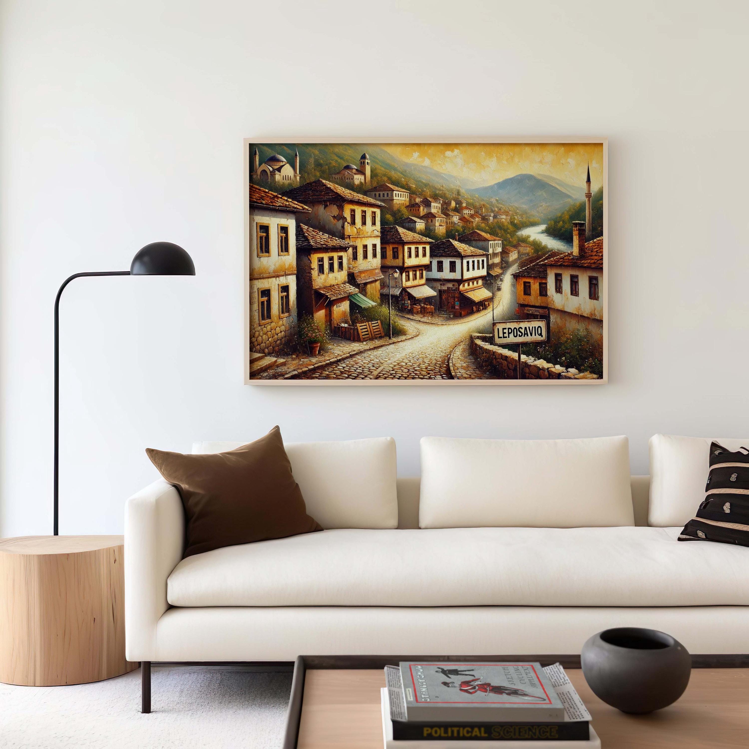 Leposaviq Print Map - Leposaviq, Kosovo