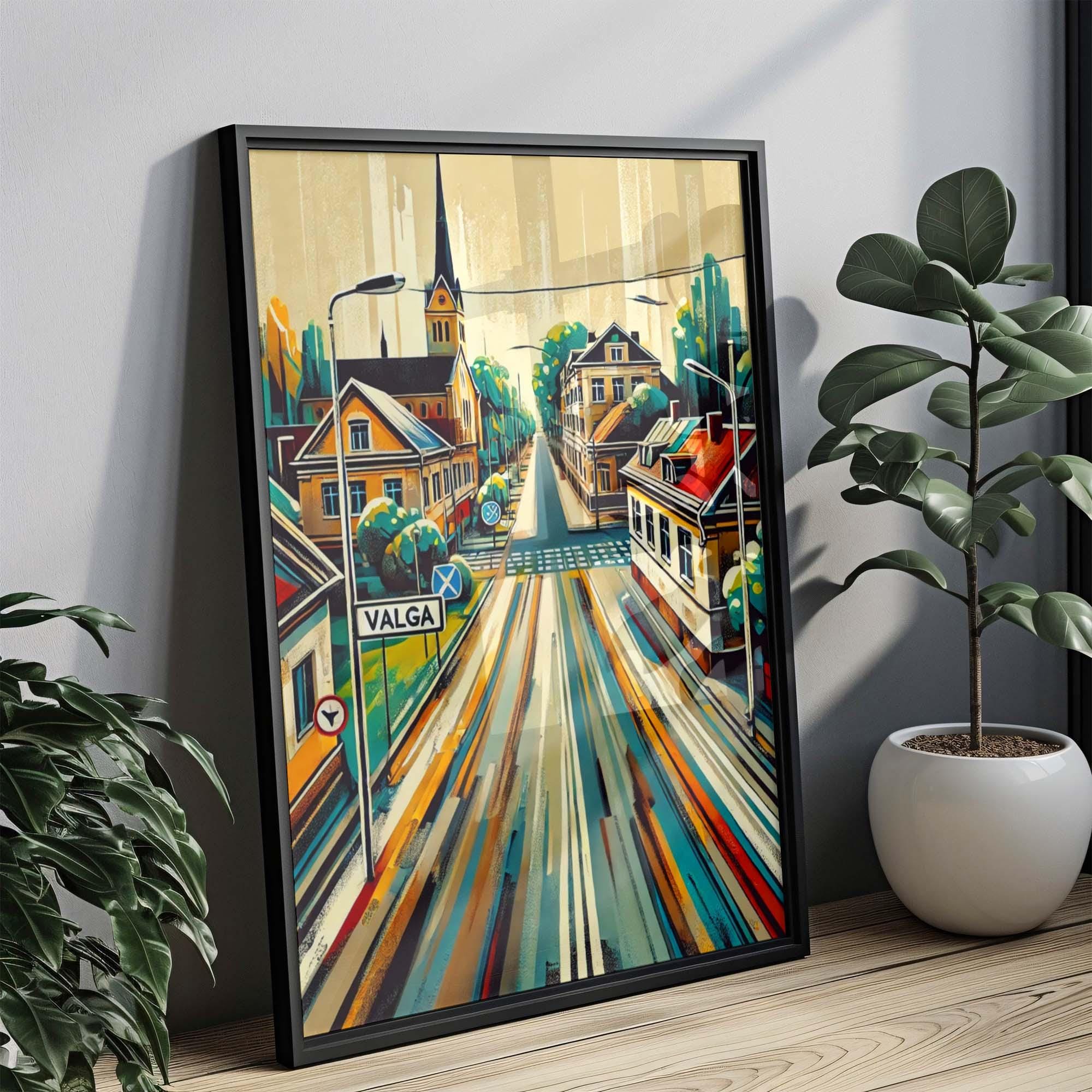 Valga Scandinavian Art Print - Valga, Estonia