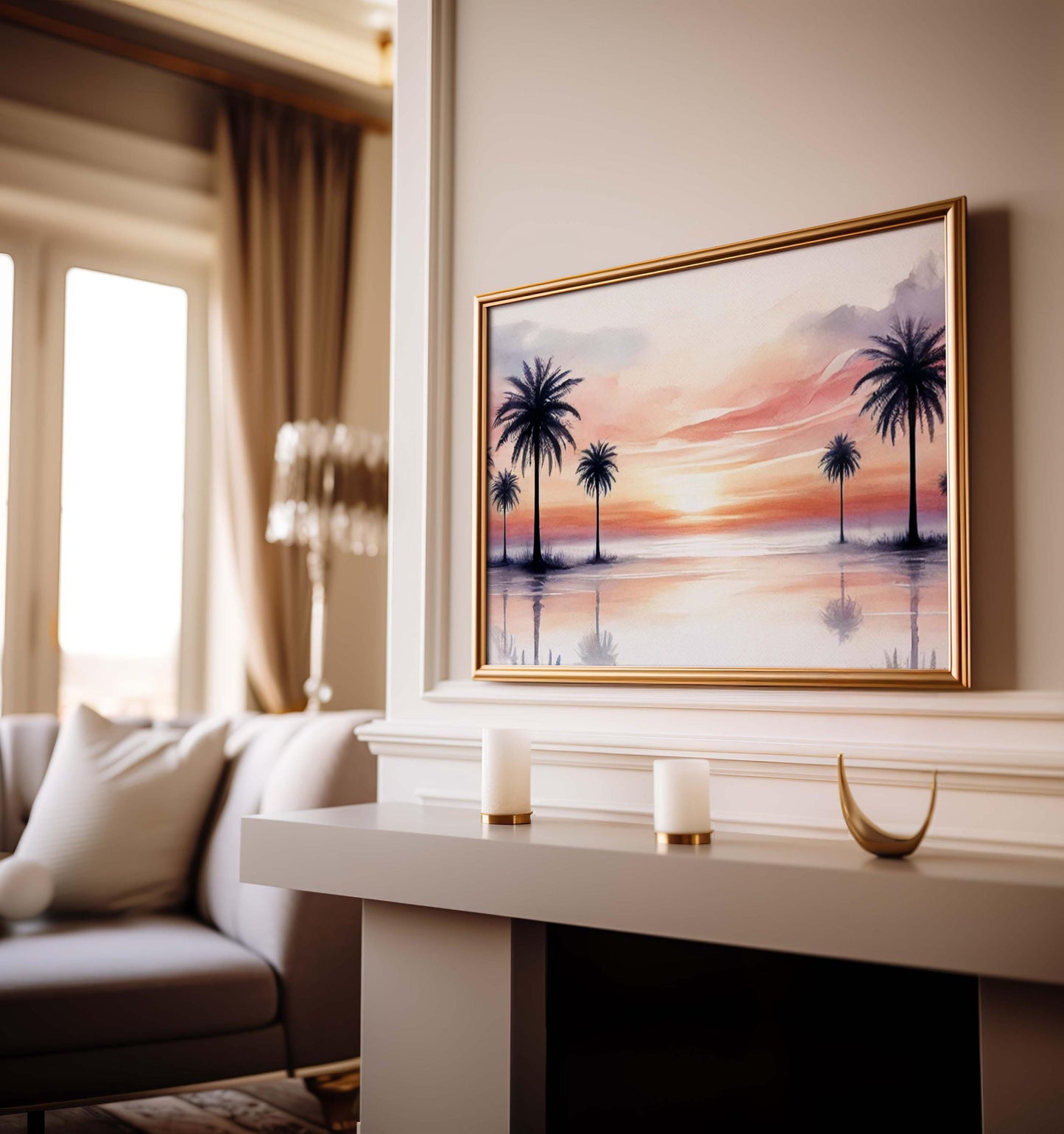 Nature Gift Palm Tree Wall Art, Beach Print Home Decor, New Home & Housewarming Gift, Family Nature Art, Tropical Palm Tree Print