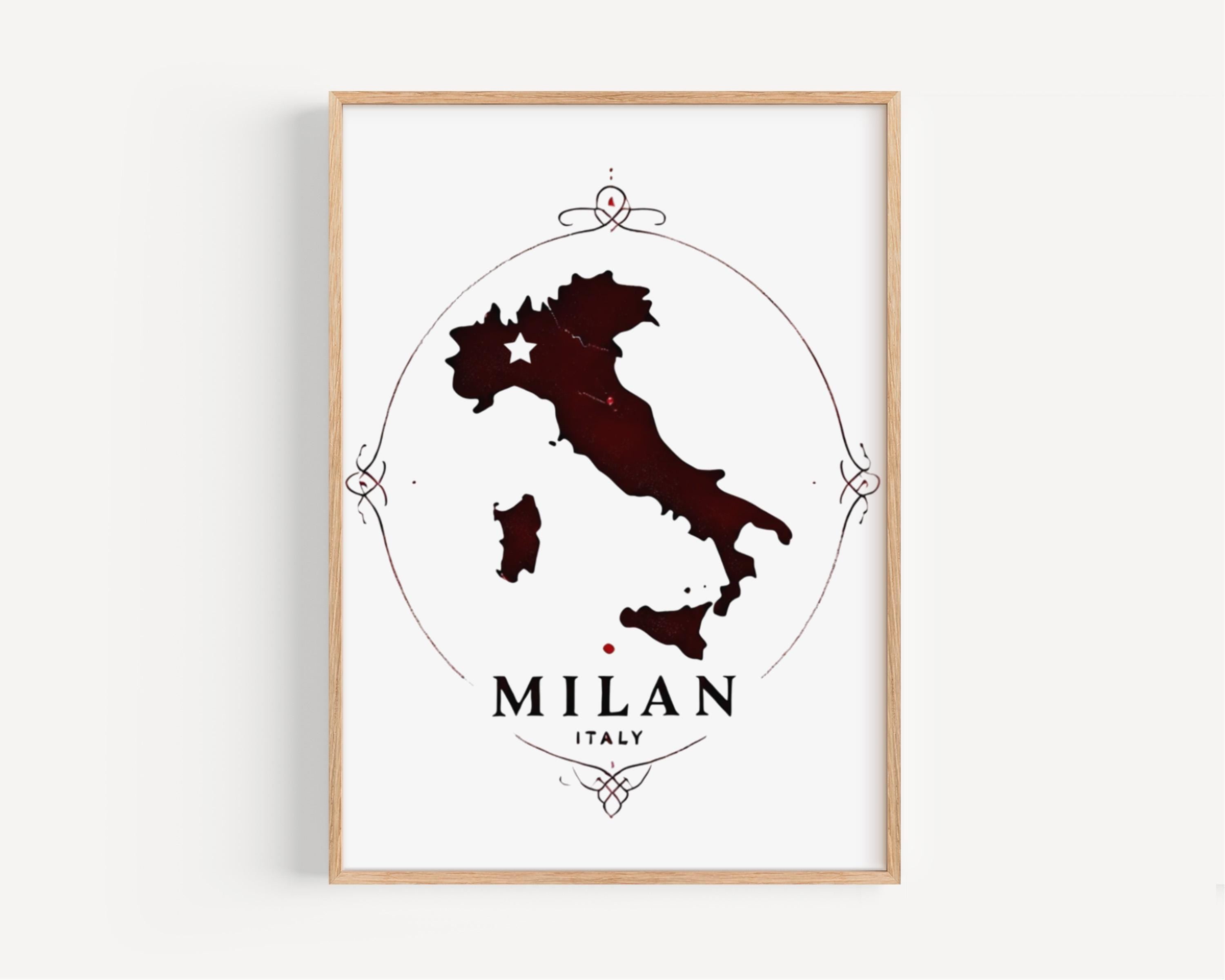 Italy Milan Wall Art Print - Travel Home Decor, Italy Gift, College Dorm Room Artwork, Housewarming Present