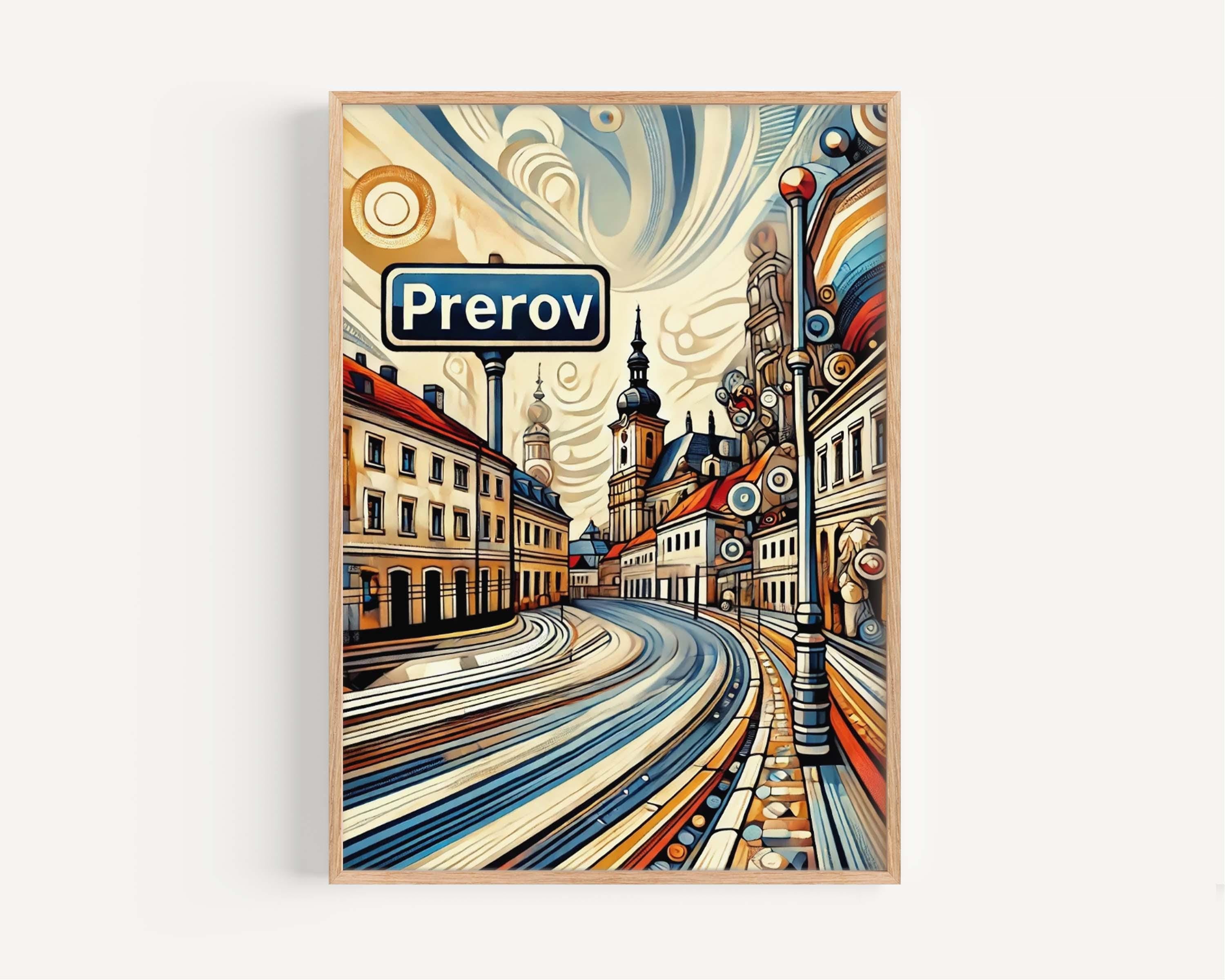 Prerov Art Print - Czech Republic City Wall Art, Travel Poster & Housewarming Gift, Prerov Travel Print, Czech Artwork Decor