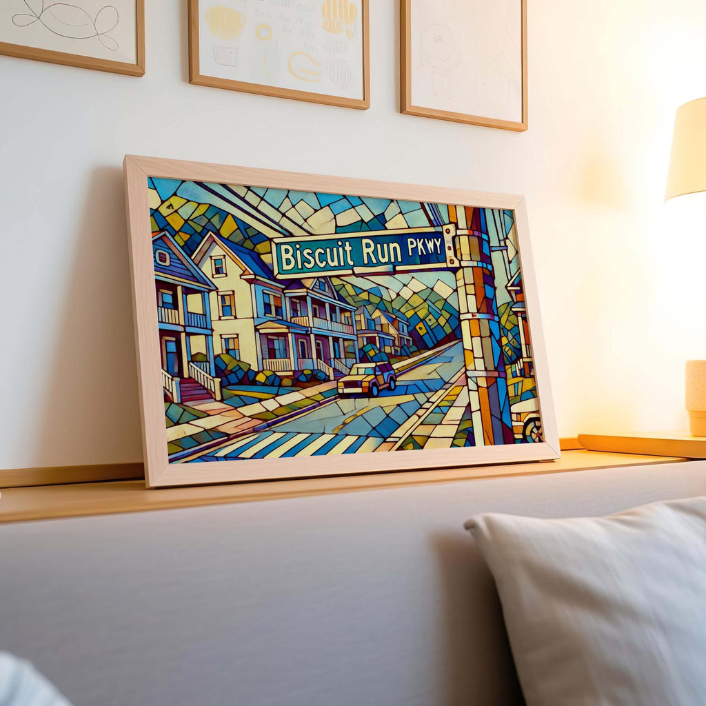 Biscuit Run Parkway Print - Charlottesville, Virginia, USA