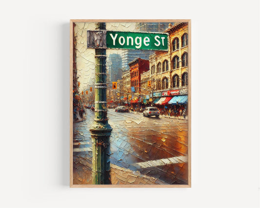 Canada Younge St Wall Art Print – Toronto Travel Poster, Housewarming Gift, Canadian Artwork, Modern Home Decor, Unique Canada Gift