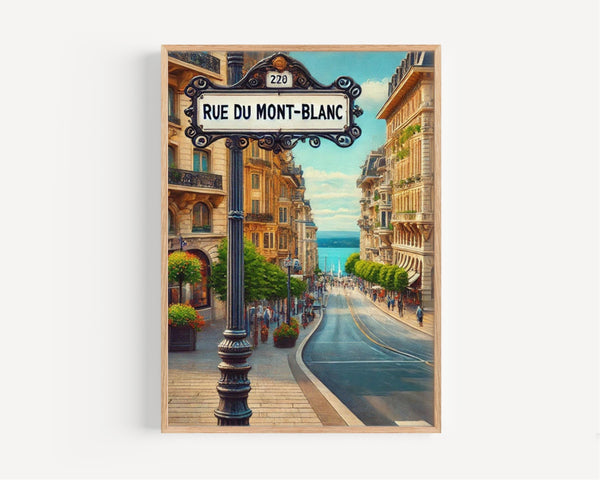Rue Du Mont-Blanc Wall Art - Geneva, Switzerland