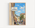 Rue Grimaldi Wall Art Print: La Condamine Monaco Travel Poster
