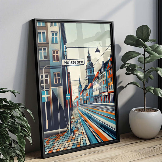 Holstebro Art Print - Denmark City Wall Decor, Travel Poster, European Housewarming Gift, Holstebro Travel Print