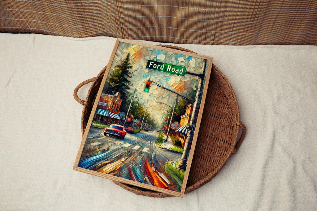 Ford Road Wall Art Decor - Michigan, USA