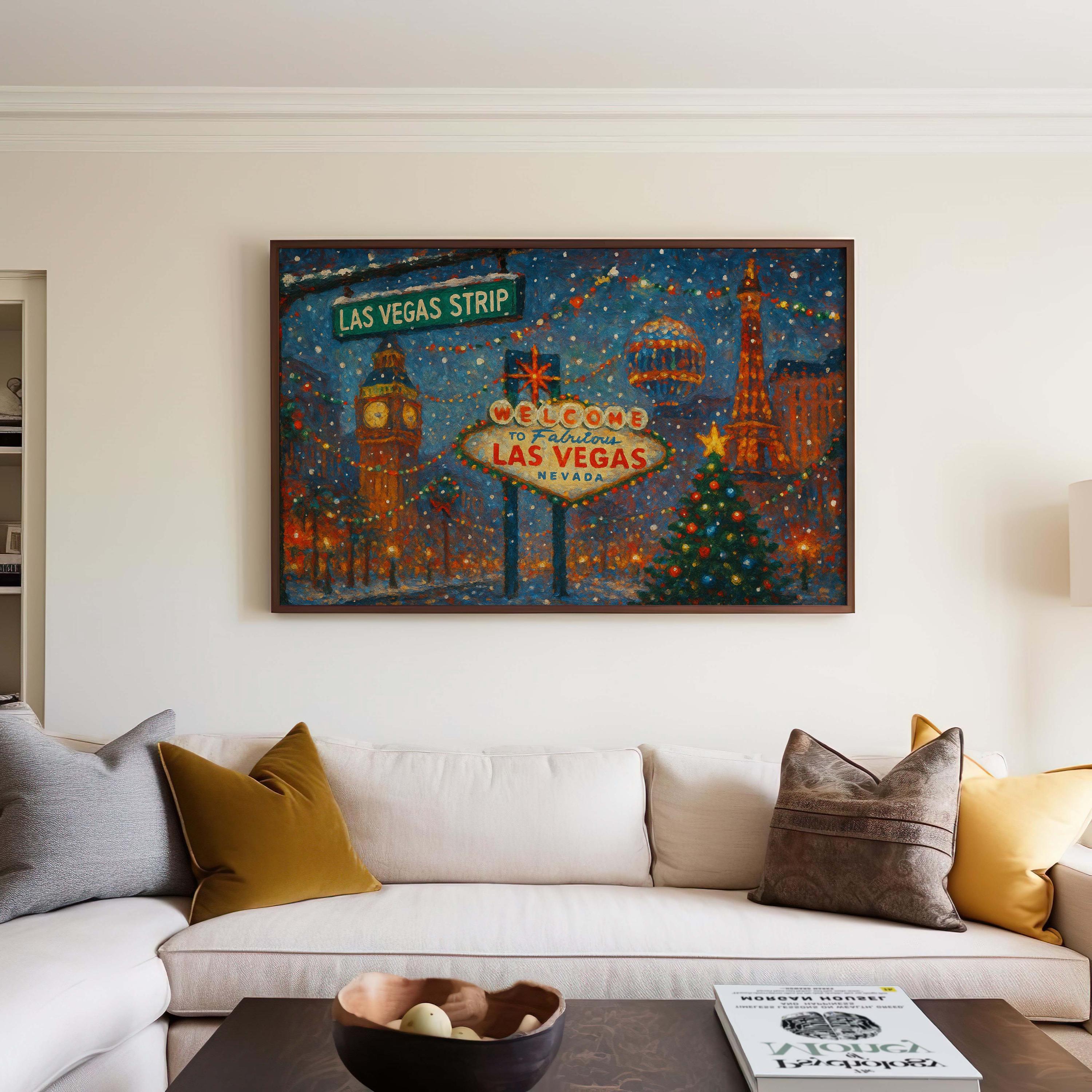 Las Vegas Strip Christmas Print - Las Vegas, Nevada, USA