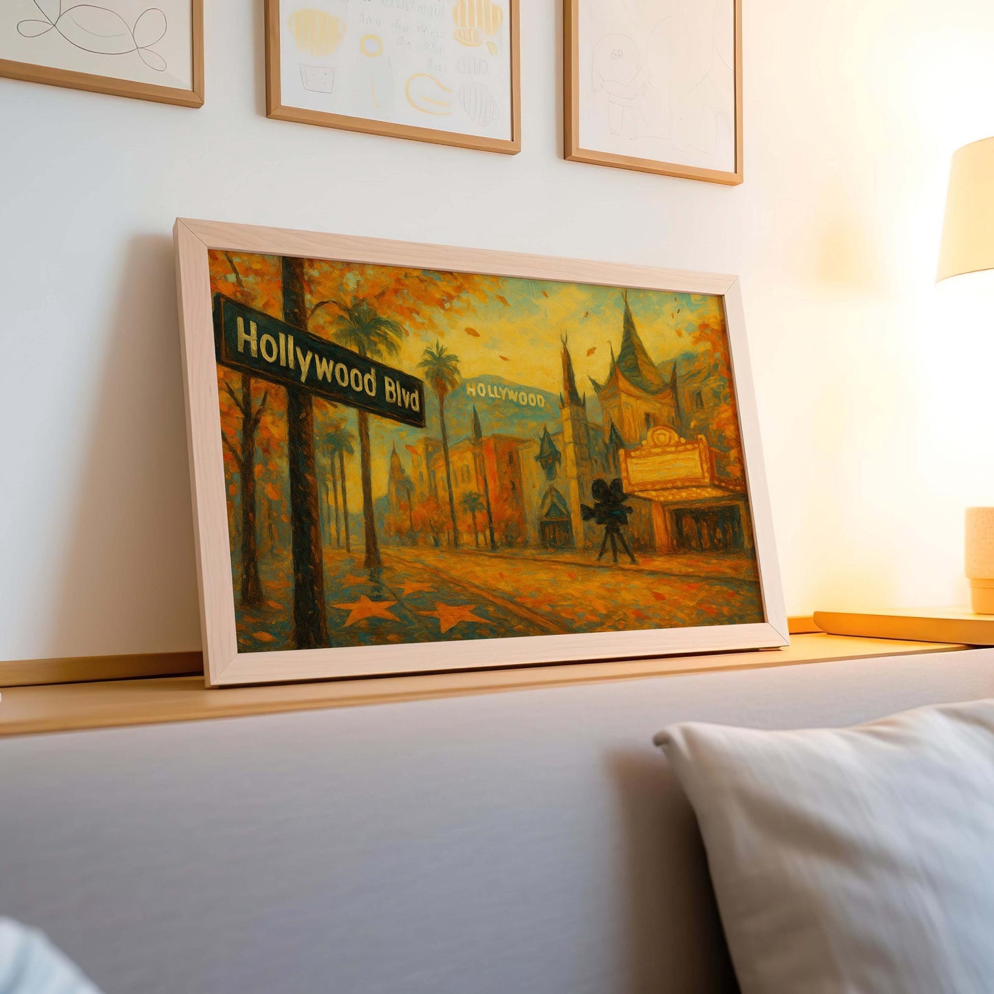 Hollywood Blvd Fall Giclée Print – Cinematic LA Decor