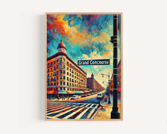 Grand Concourse Wall Art - Bronx Artwork Travel Print, New York Poster, Housewarming Gift, Urban Home Decor