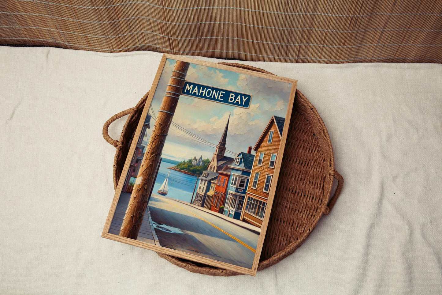 Nova Scotia Mahone Bay Wall Art - Coastal Travel Print & Poster, Canada Home Decor, Nova Scotia Gift, Housewarming Decor