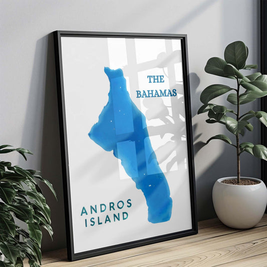 Andros Print Bahamas Wall Art Travel Beach Decor Coastal Home Decor Vacation Gift Housewarming College Room Art