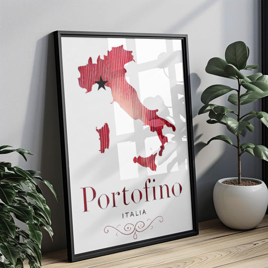 Italy Wall Art Portofino Print Travel Home Decor Italy Gift Housewarming College Dorm Artwork