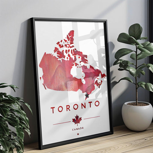 Canada Toronto Wall Art Print, Travel & Home Decor, Canada Gift Idea, College Dorm Artwork, Housewarming Present, Modern City Skyline Poster