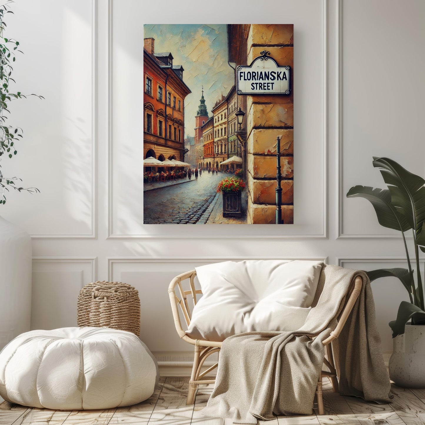 Florianska Street Wall Art, Krakow Print, Poland Travel Poster, Cityscape Decor, Historic Street Sign, Poland Gift, Personalized Home Art