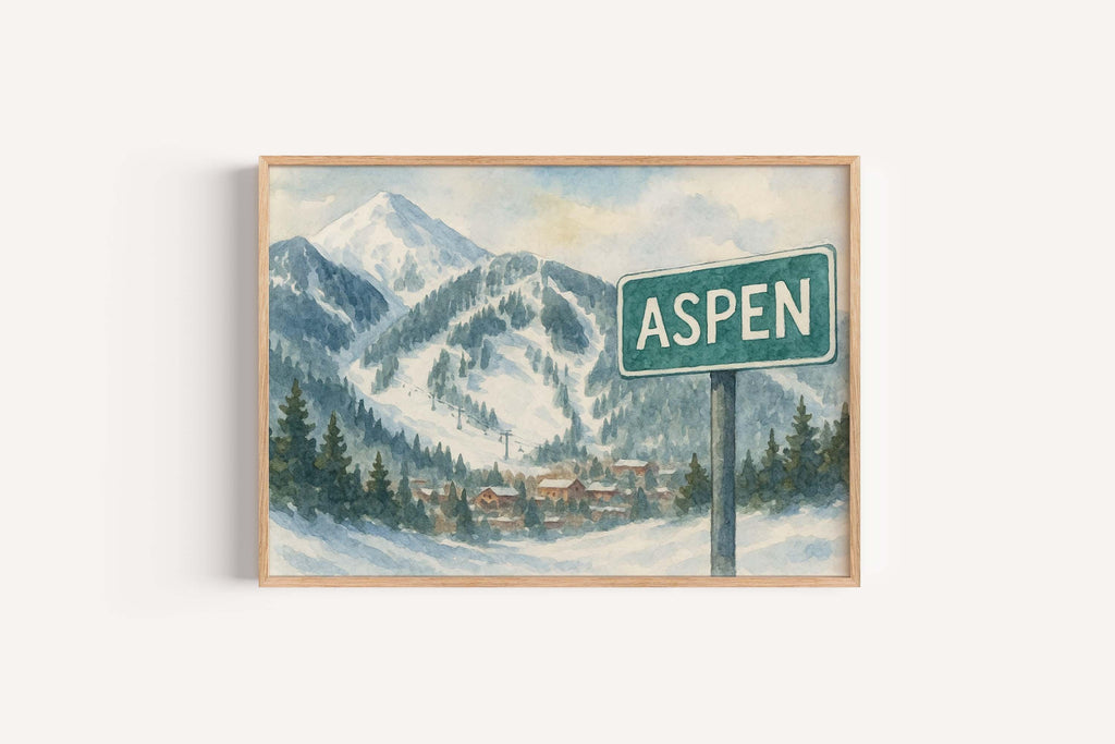 Aspen Mountain Poster - Aspen, Colorado, USA