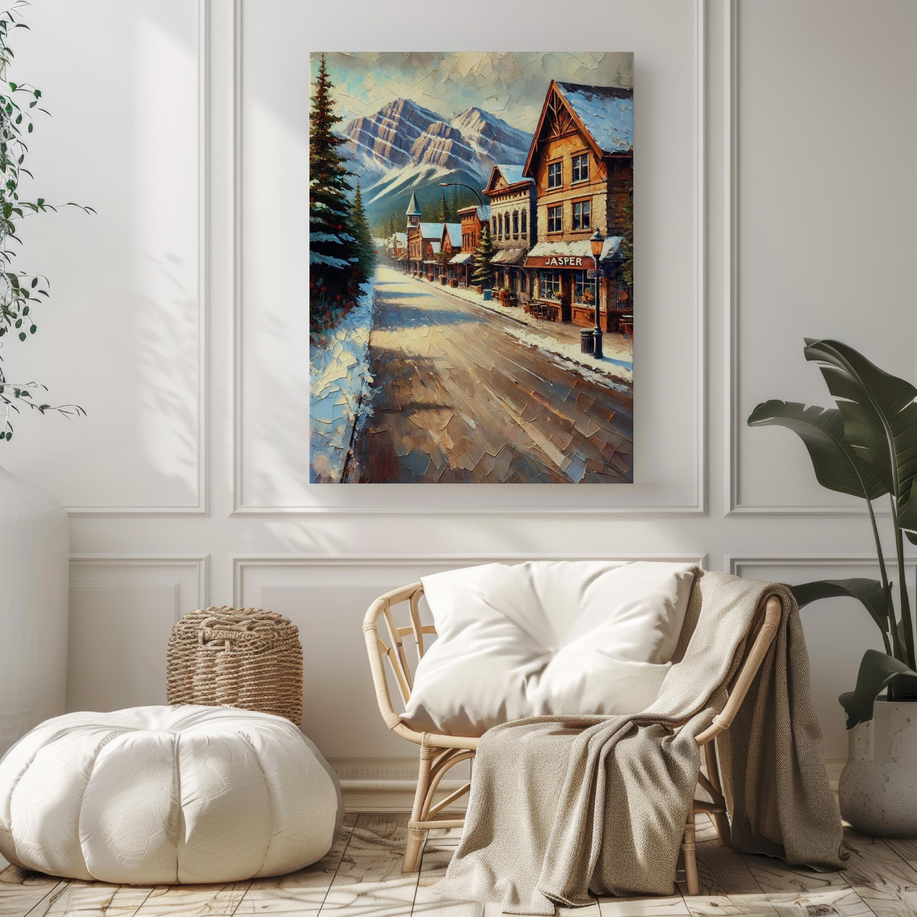 Alberta Jasper Wall Art Print, Canada Travel Poster, Canadian Souvenir, Housewarming Gift, Alberta Travel Decor, Jasper Gift Idea