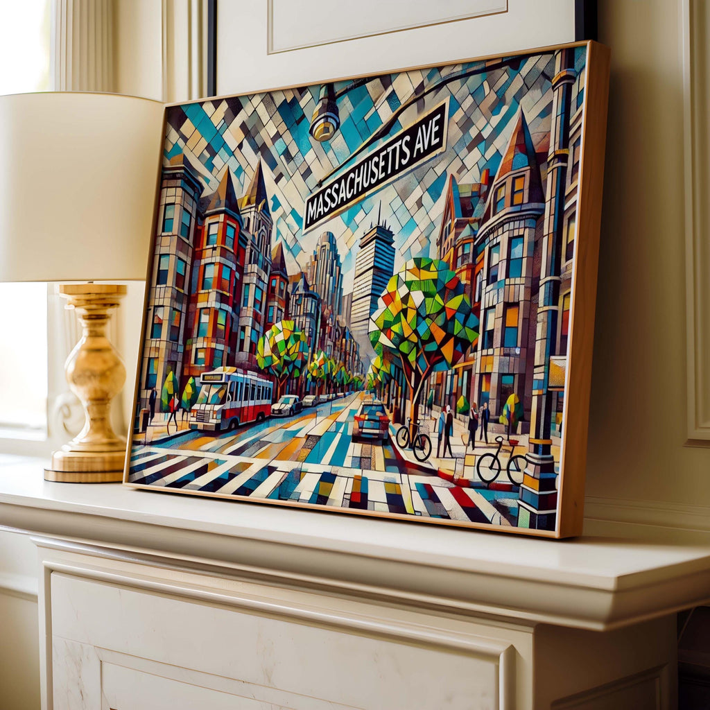 Massachusetts Avenue Map Print - Boston, Massachusetts, USA