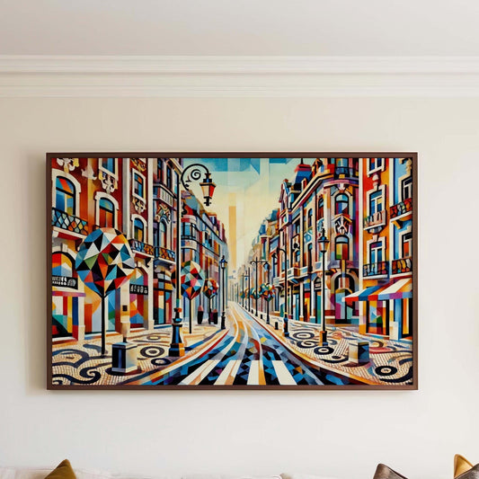 Avenida da Liberdade Wall Art Lisbon Print Portugal Travel Poster Housewarming Gift Portugal Artwork Wall Decor