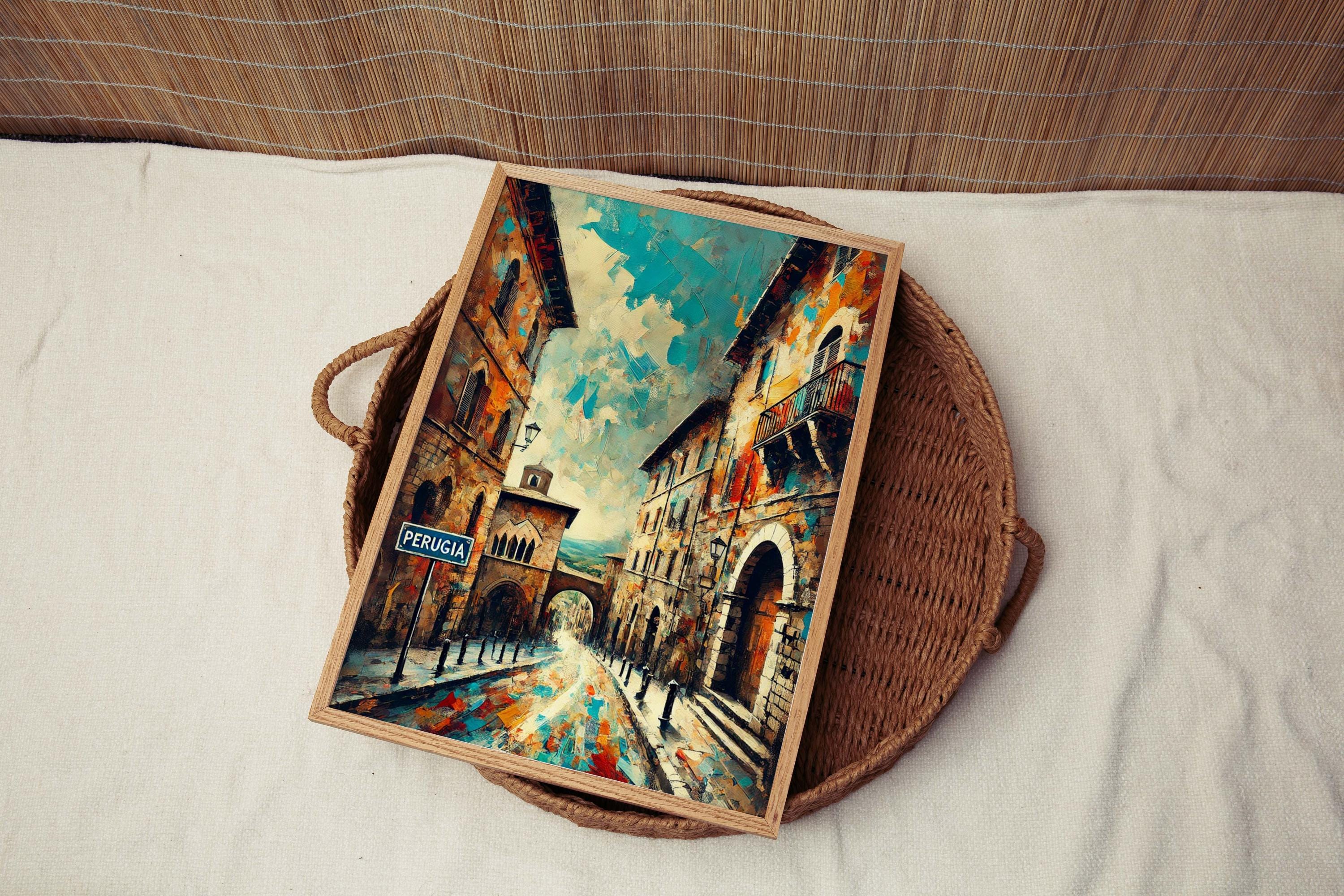 Perugia Art Print - Italian Wall Art, Travel Poster, Perugia Artwork, Europe Gift, Housewarming Decor, Italy Travel Wall Decor