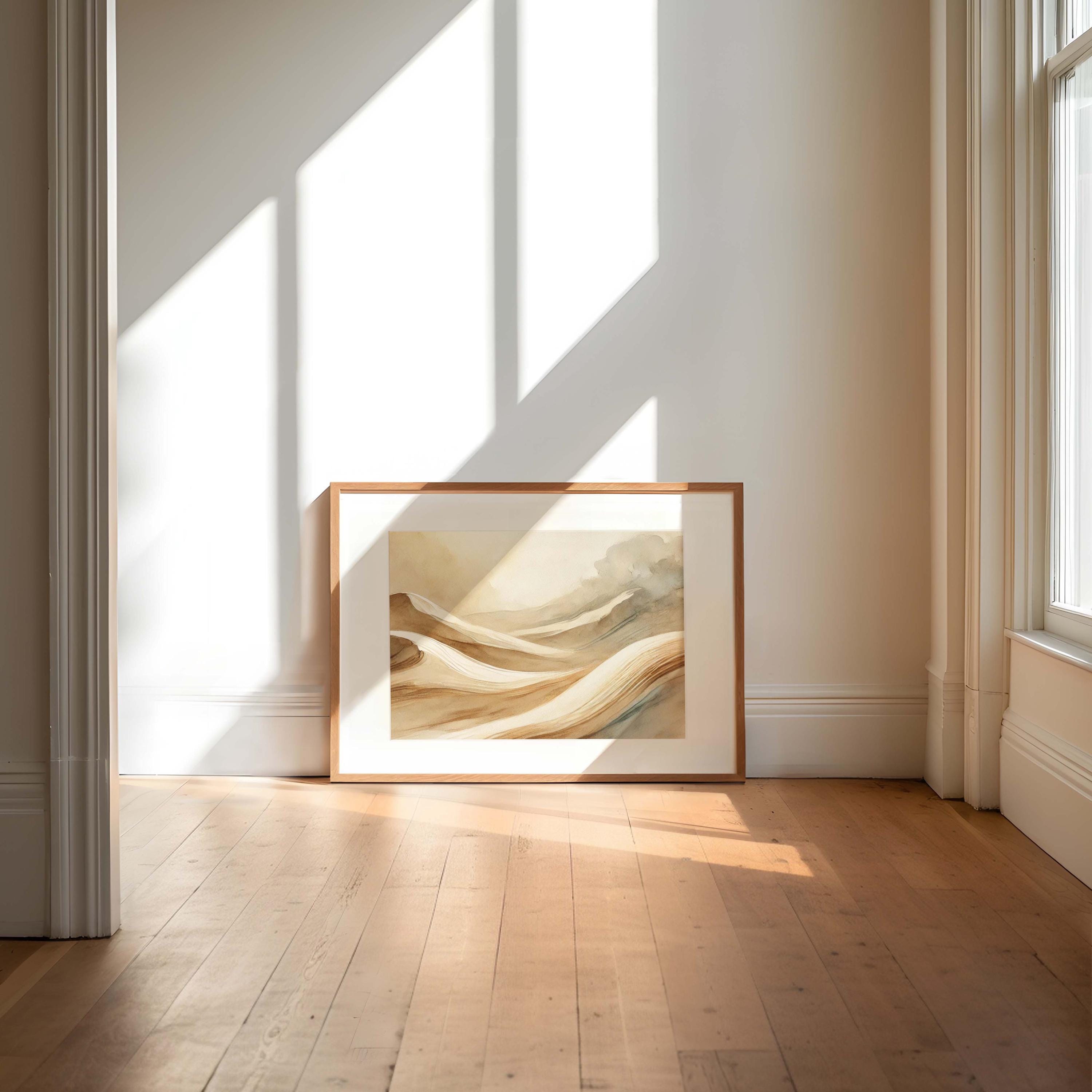 Desert Sand Dunes Minimalist Wall Art