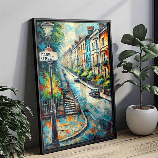 England Park St Wall Art Print, Bristol Travel Poster, England Gift, Housewarming Decor, UK Cityscape Wall Art, Travel Home Print
