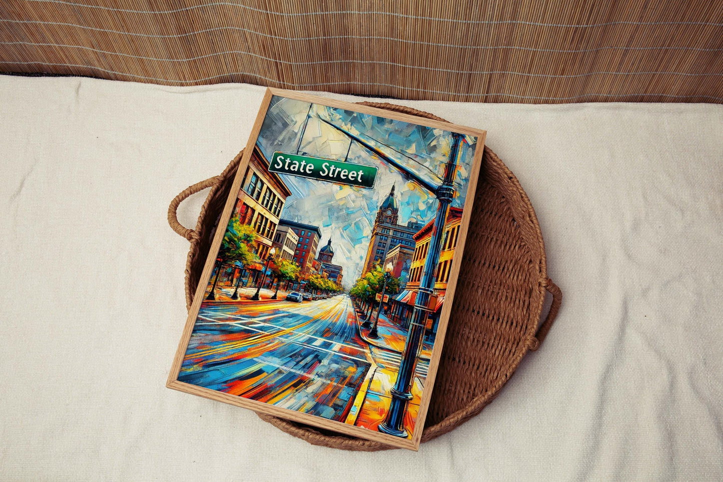 State St Print Erie Wall Art, Pennsylvania Travel Poster, Housewarming Gift, Erie Art Pennsylvania Decor, State Street Travel Print