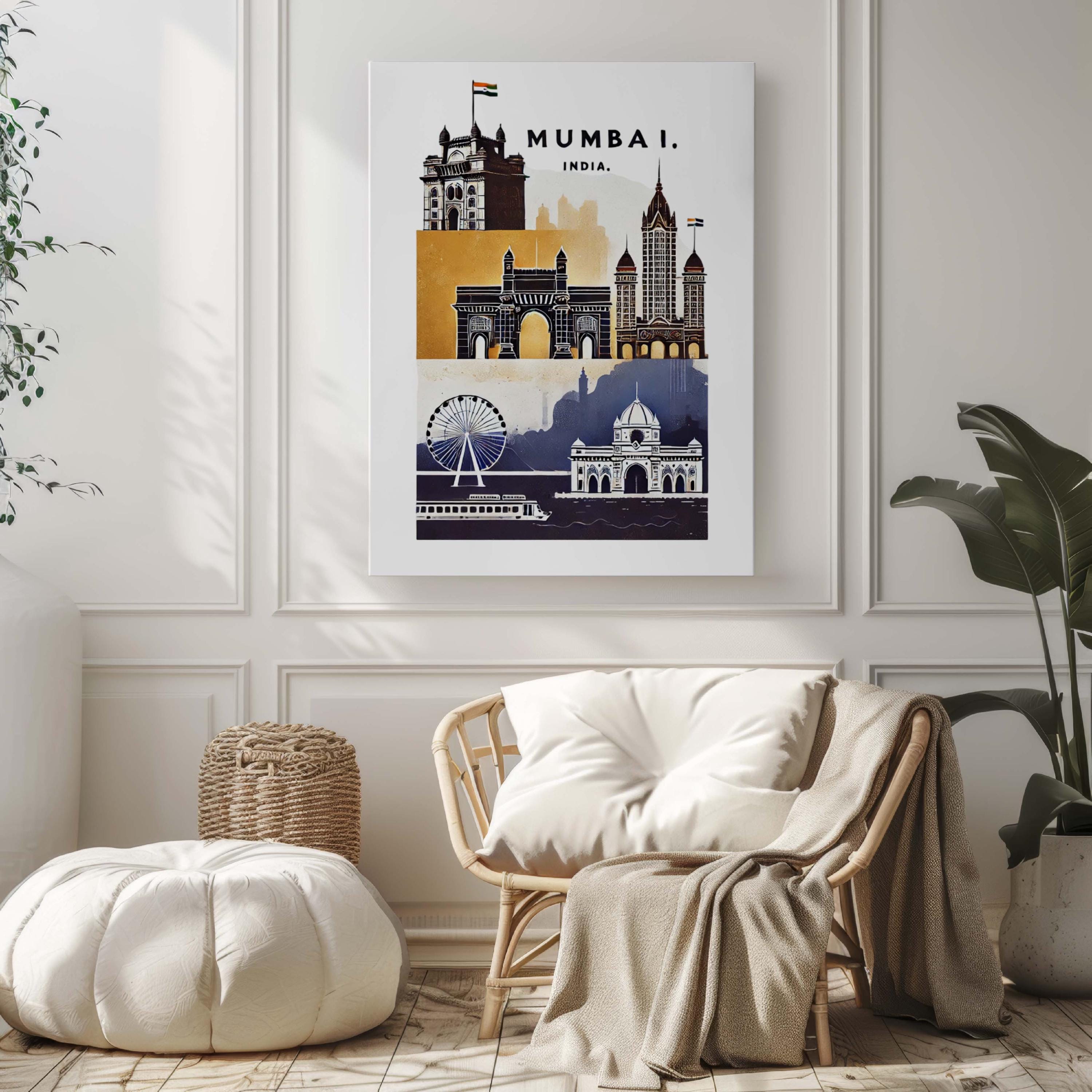 Mumbai Wall Art Cityscape - Mumbai, India