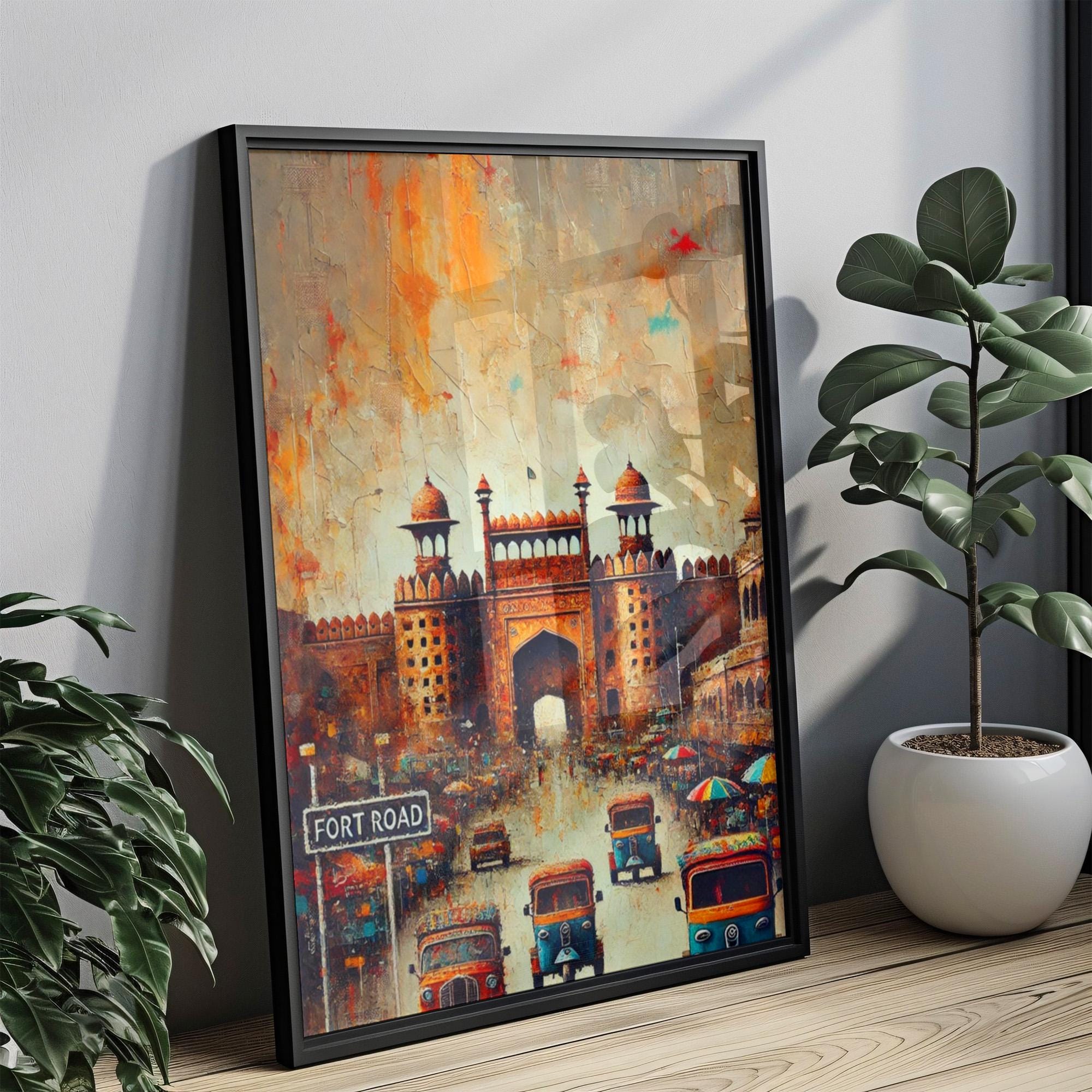 Fort Road Wall Art - Lahore, Pakistan