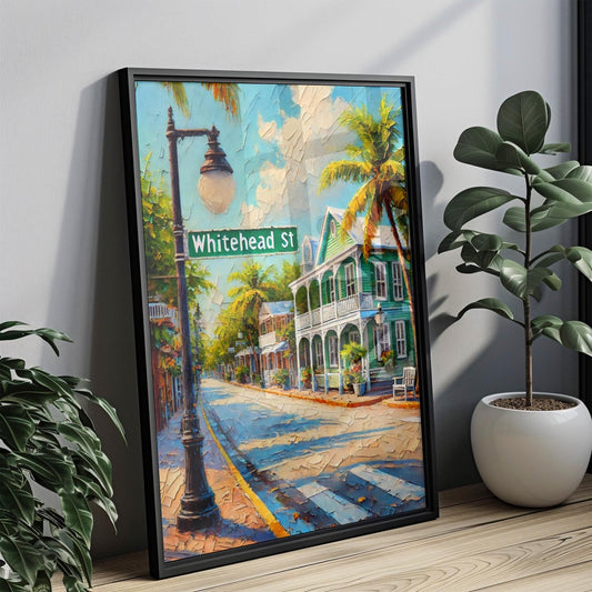 Key West Whitehead St Wall Art - Florida Travel Print & Poster, Housewarming Gift, Coastal Home Decor, Florida Artwork