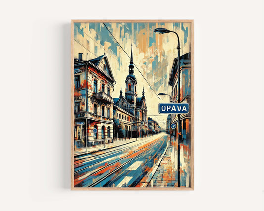 Opava Art Print - Czech Republic City Wall Art, Travel Poster, Europe Home Decor, Opava Gift, Housewarming Present, Unique Travel Wall Decor