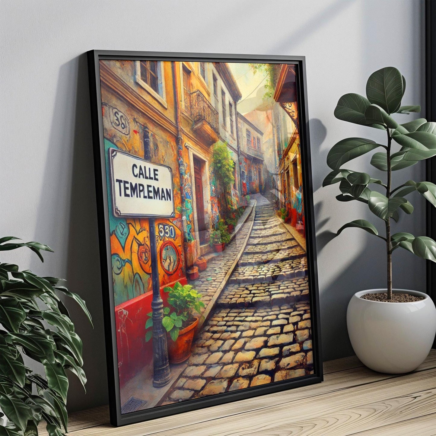 Valparaíso Chile Street Sign Art Print: Colorful Coastal Travel Poster