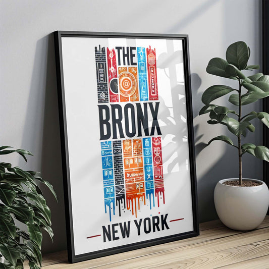 Bronx Print New York City Art NYC Wall Decor Travel Gift College Dorm Housewarming Souvenir