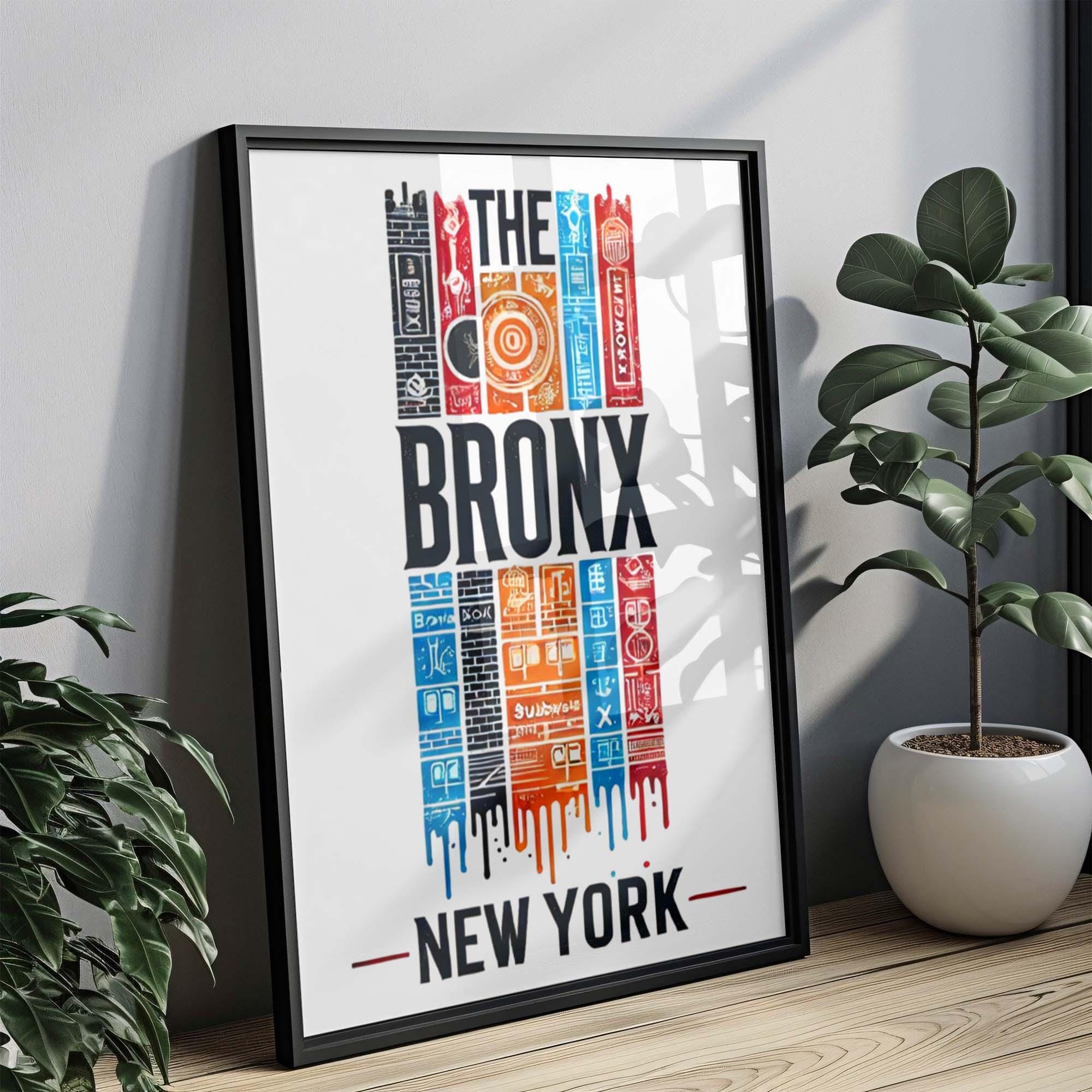 Bronx Print New York City Art NYC Wall Decor Travel Gift College Dorm Housewarming Souvenir