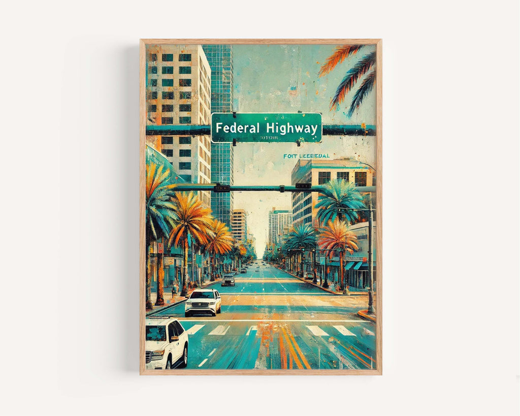 Federal Highway Print - Fort Lauderdale, Florida, USA