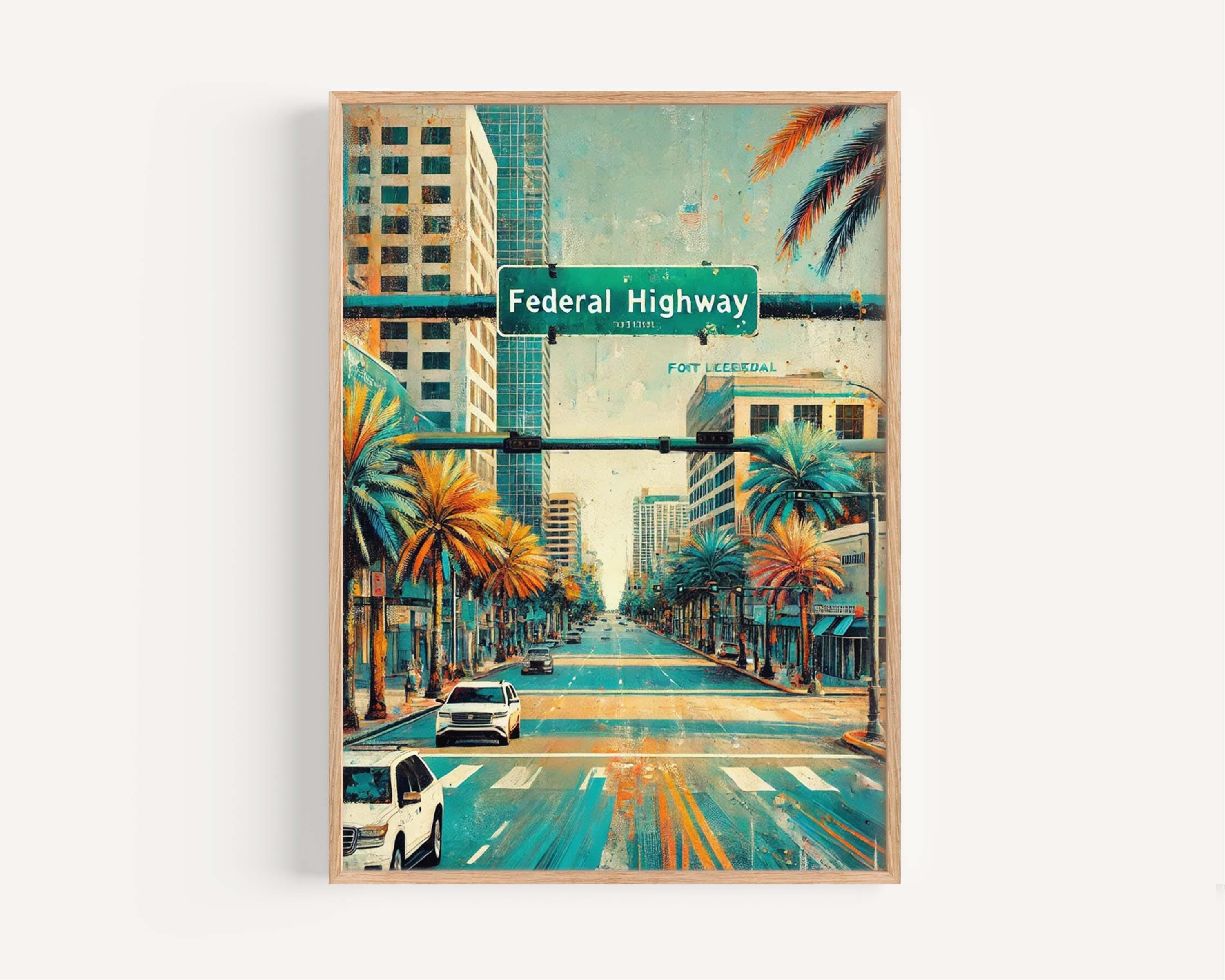 Federal Highway Print - Fort Lauderdale, Florida, USA