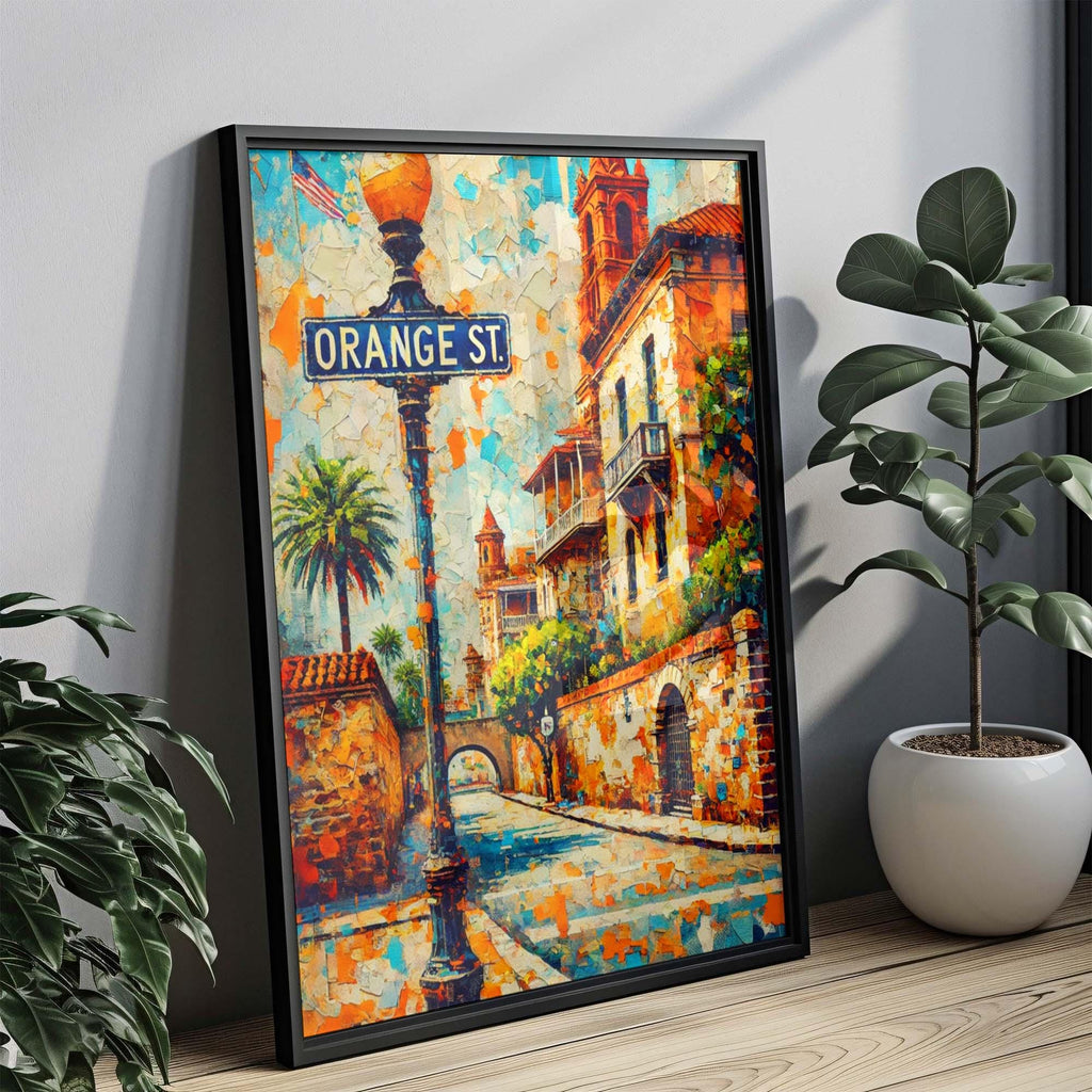 Orange Street Print - St Augustine, Florida, USA
