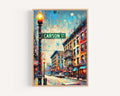 Carson St Print Cityscape - Pittsburgh, Pennsylvania, USA