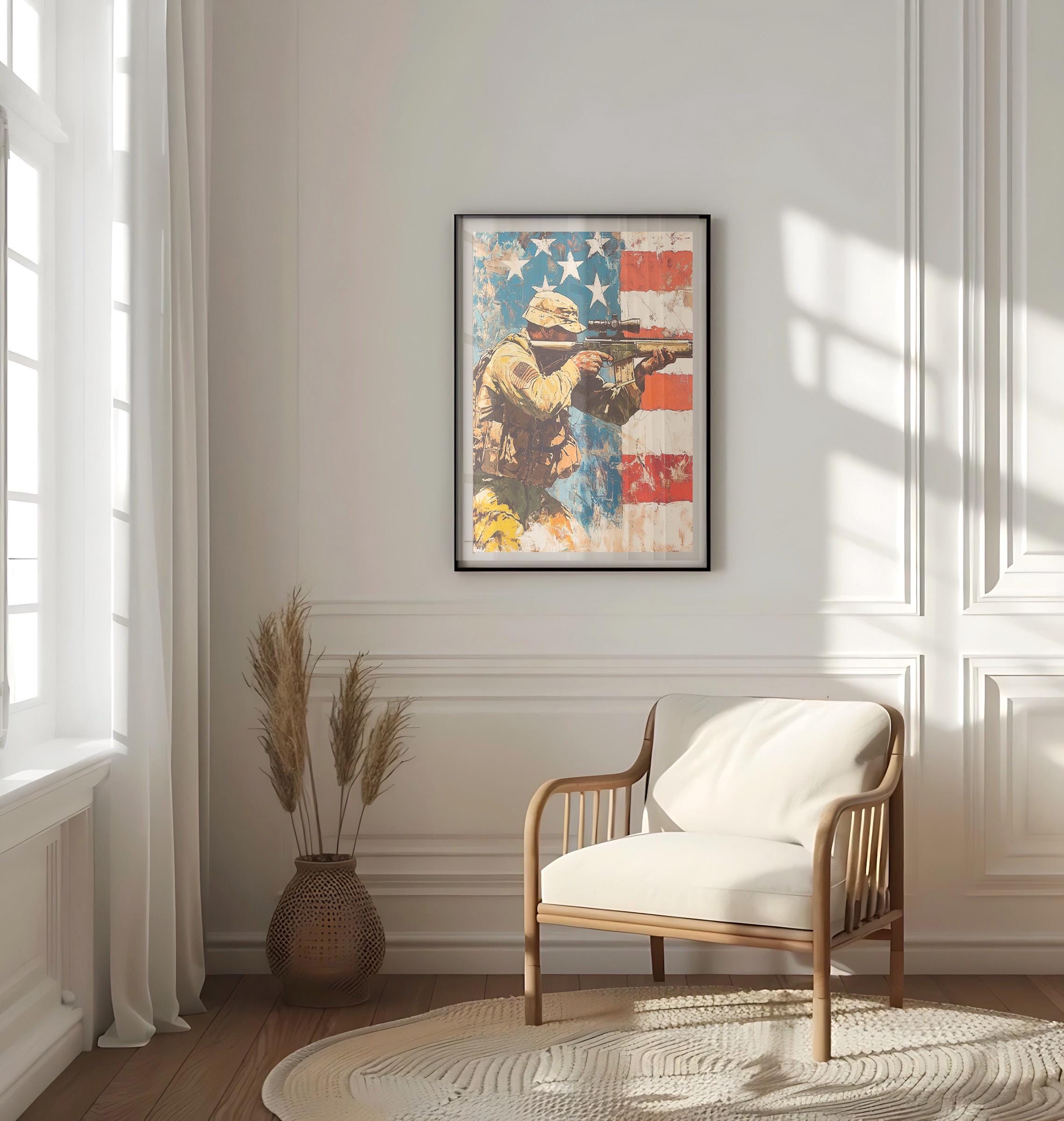 War Wall Art Abstract - United States