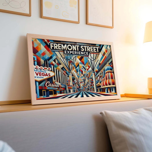 Fremont Street Wall Art Print - Las Vegas Travel Poster, NV Gift, Fremont Street Experience Home Decor, Housewarming & Vacation Memory Gift