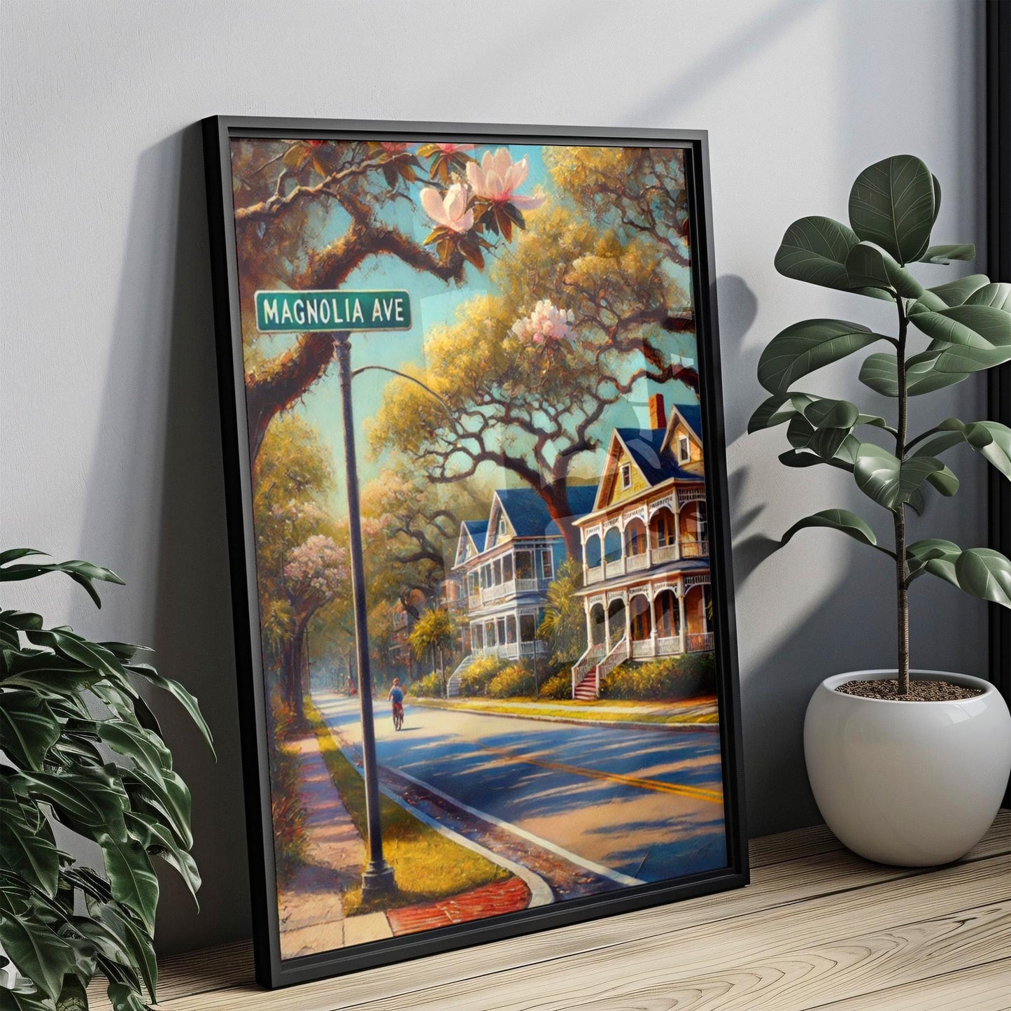 Magnolia Ave Wall Art Orlando Florida Print, Cityscape Travel Poster, Housewarming Gift, Downtown Energy, House Art Decor, Personalized Gift