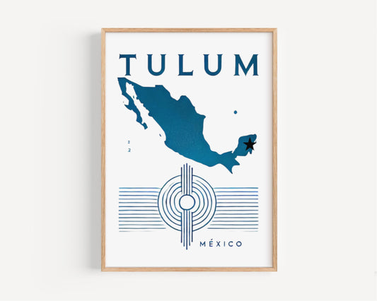 Mexico Tulum Wall Art Print - Travel Home Decor, Mexico Gift, College Dorm & Housewarming Decoration