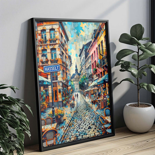 Hasselt Art Wall Decor, Belgium City Print, Travel Poster, European Wall Art, Hasselt Gift, Housewarming Decor, Belgium Travel Print