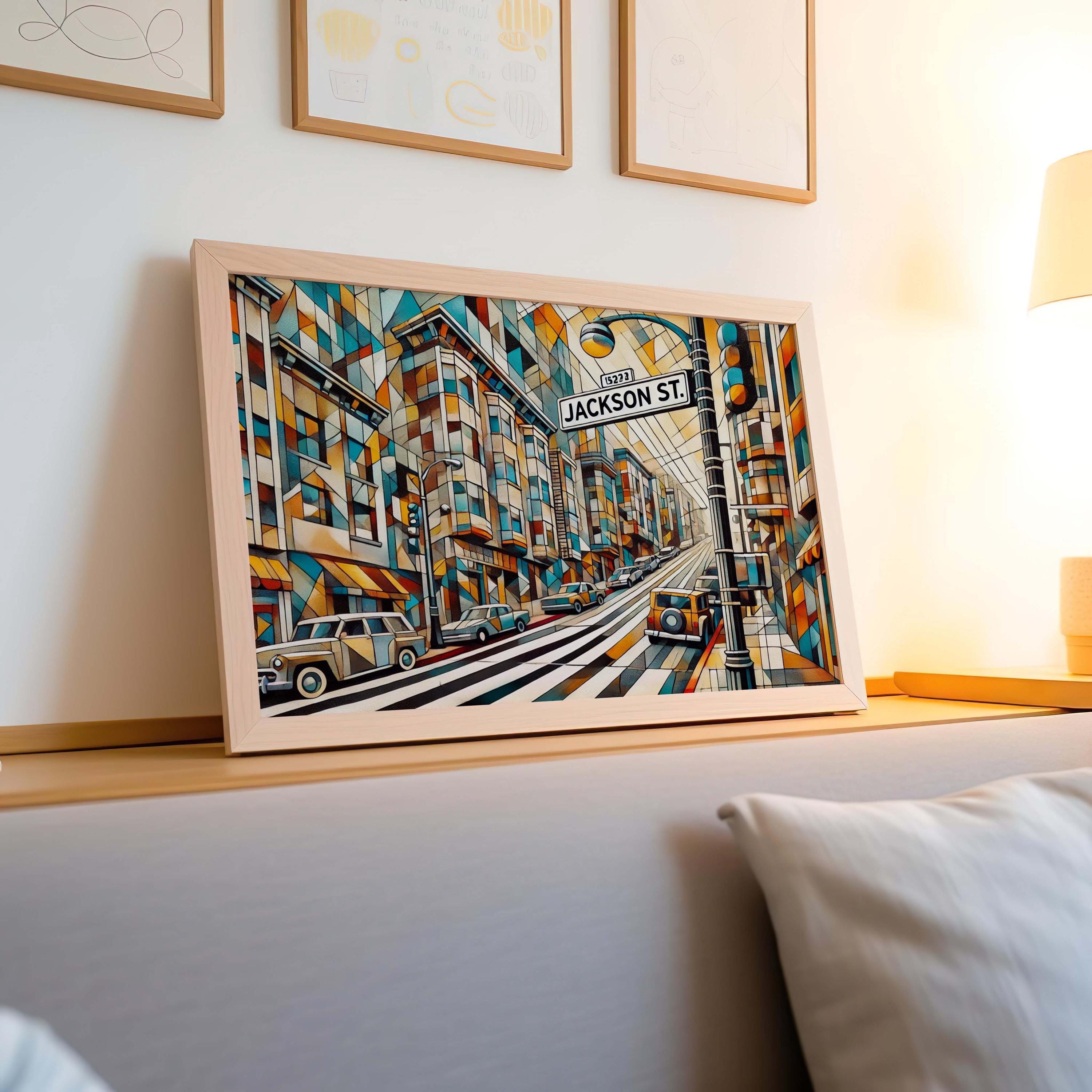 San Francisco Art - Jackson Street Wall Art Print, California Travel Poster, Unique Housewarming Gift, San Francisco Travel Decor